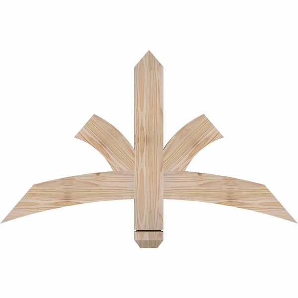 Ekena Millwork Davenport Smooth Timber Gable Bracket, Douglas Fir, 36"W x 21"H x 1 1/2"D x 3 1/2"F, 14/12 Pitch GBW036X21X0204DAV00SDF - main